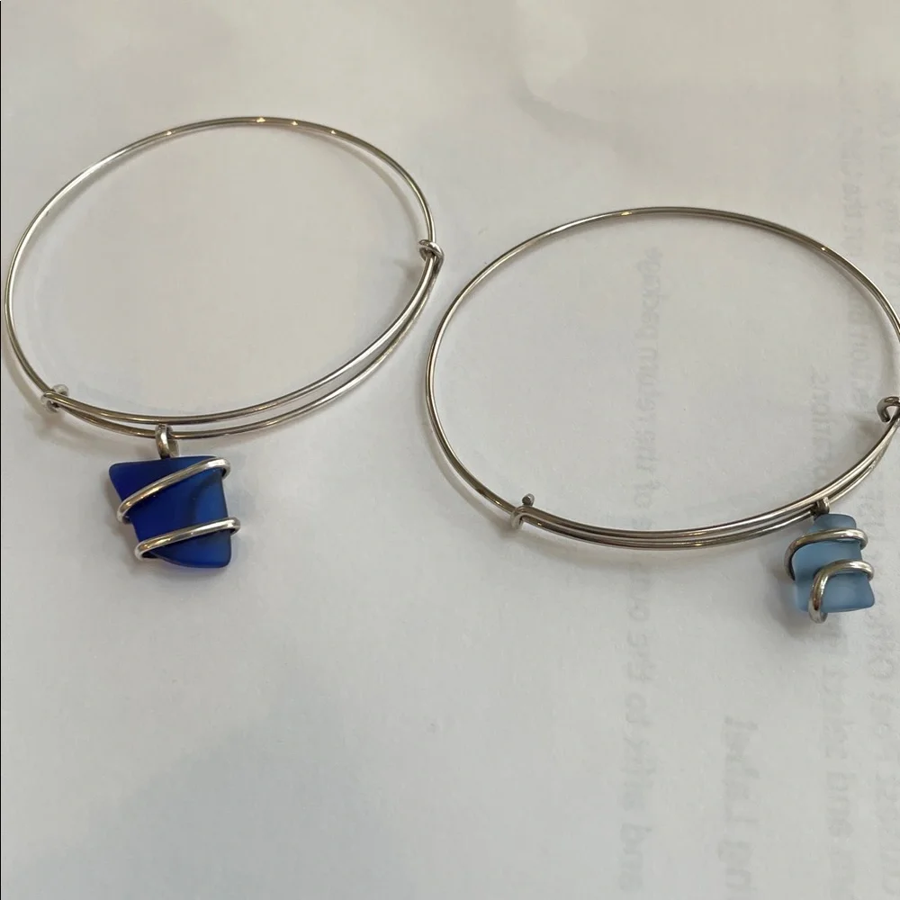 Sea Glass Bangle Bracelet - Picture 3 of 3